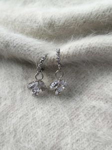 Elegant Crystal Floral Drop Earrings
