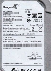 Seagate 500Gb Hard drive