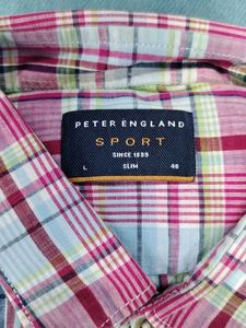 Pink Green White Multicolour Multistriped Shirt