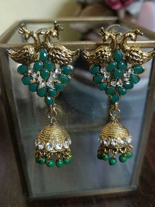 Drop Earrings Green