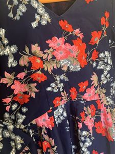 Floral Navy Blue Dress