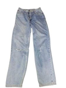 Light Blue Mom Ripped Jeans