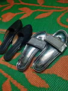 Black And Silver Flipflop &amp; Bellies 💕❤️💕💕❤️