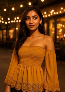🌼 Mustard Magic – The Perfect Party Top 🌼