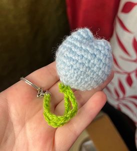 Crochet Tulip Keychain