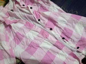 Pink Checks Shirt With Inner