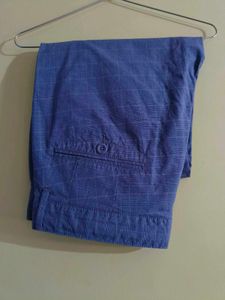 Blue Checked Casual Pants 32size