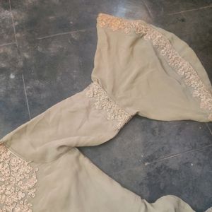 Olive Green Embroidered Dress