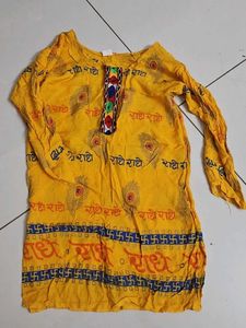 Yellow Radha Print Tunic