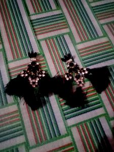 Statement Black Fringe Earrings