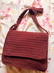 Crochet Crossbody Messenger Bag