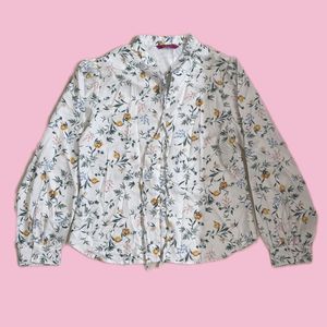 Casual White Floral Top