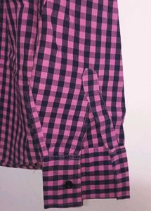 Pink &amp; Navy Checked Shirt