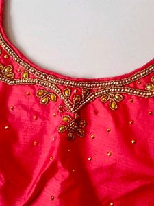 Red Embellished Blouse