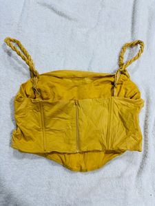 Mustard Corset Top