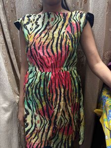 Vibrant Animal Print Dress