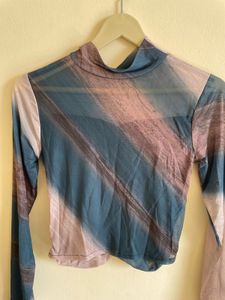 Stylish Mesh Long Sleeve Top