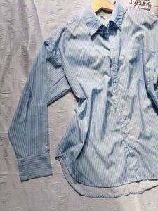 Designer Striped  Button-Down Shirt 💙