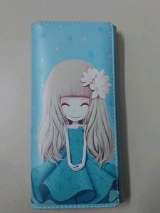Brand New Blue Pretty Girl Wallet