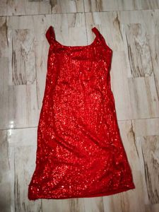 Red Sequin Party Dress