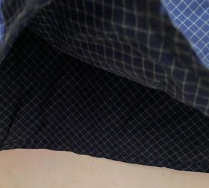 Blue Checked Top 30-32 Length 22
