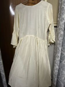 Embroidered White Dress