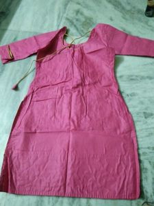 Pink Kurta with Ethnic Details