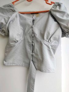 Grey Crop Top