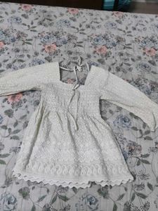 White Embroidered Dress