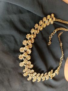 Gold Floral Statement Necklace