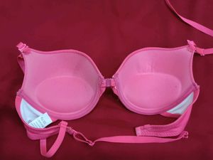 Pink &#39;LOVE&#39;  pushup multifunctional Bra