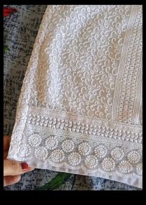 Full Chikankari KurtaUsed Set💓