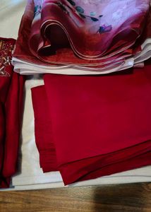 Embroidered Red Kurti