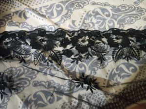 Elegant Black Lace Saree