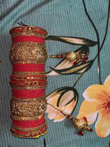 Red & Gold Chuda Bangles