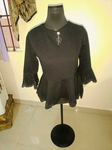 Black Peplum Top