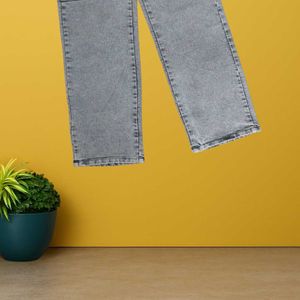 Women grey cargo straight jeans size 28 (P-7)