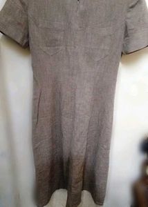 Casual Brown Shirt Dress