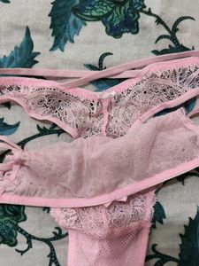 Pink Lace Thong Panty