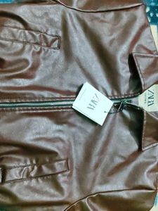 Zara Brown Faux Leather Jacket