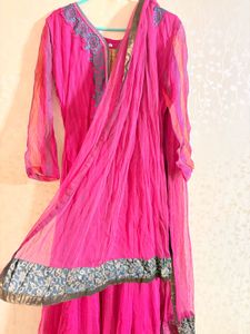 Elegant Pink Ethnic Anarkali