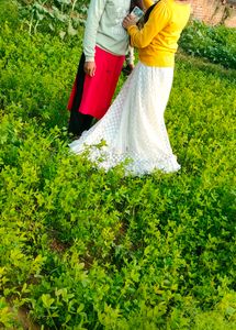 Long Skirt With Woolen Top