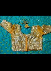 blue bandhni Printed Saree