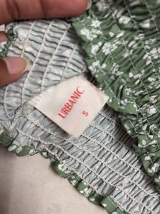 Floral Green Crop Top