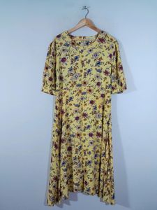 Yellow Printed Dress (Women&#39;s)