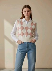 Argyle Knit Vest - Preppy Style