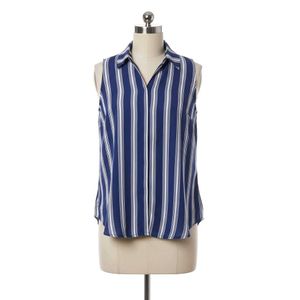 Striped Sleeveless Blouse