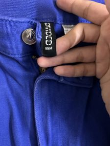 H&amp;M Electric Blue - Wide Leg Twill Trousers