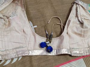 Wedding Saree With Golden Blouse