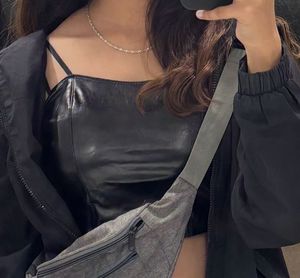Black Faux Leather Cami